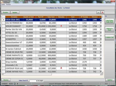 Logiciel de gestion de stock .